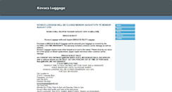 Desktop Screenshot of kovacsluggage.com