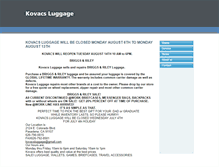 Tablet Screenshot of kovacsluggage.com